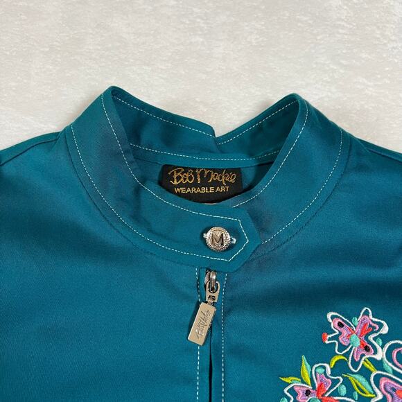 Bob Mackie Embroidered SAMBA Dance Full Zip Jacket Size Medium Art Multicolor - Picture 3 of 9